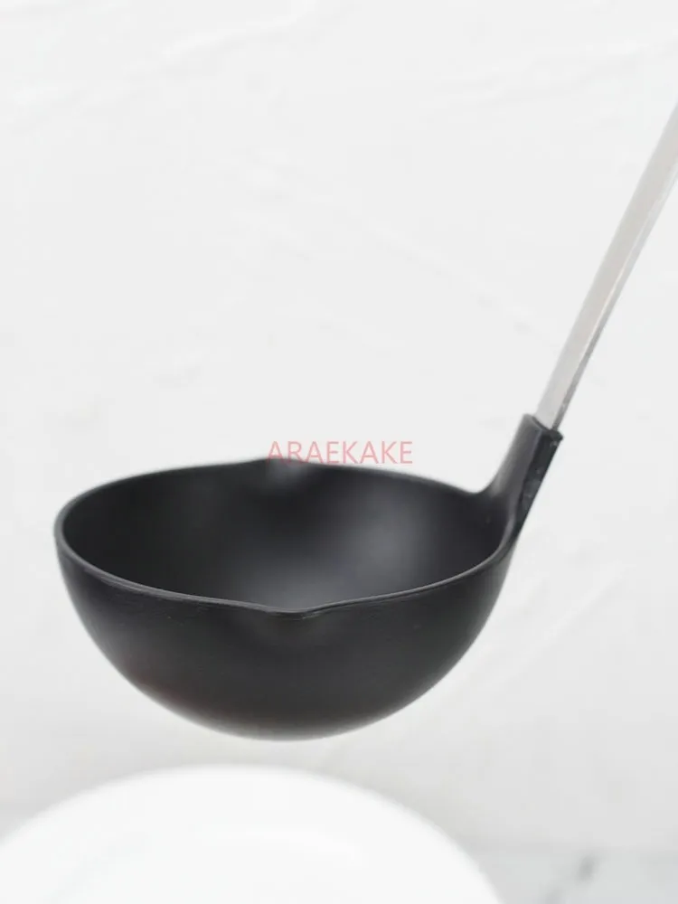 Non stick pot specific soup spoon protective coating, high temperature resistant household plastic spoon, large, deep, food