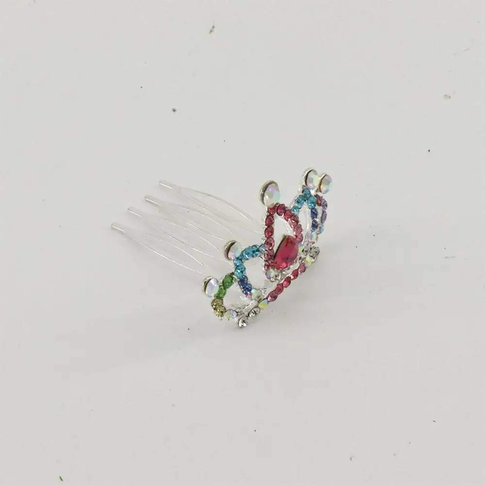 مشبك شعر للأميرة للسيدات على الموضة للحفلات للفتيات هدية تاج تاج مشط شعر على شكل زهرة كريستال حجر الراين مجوهرات للشعر #1