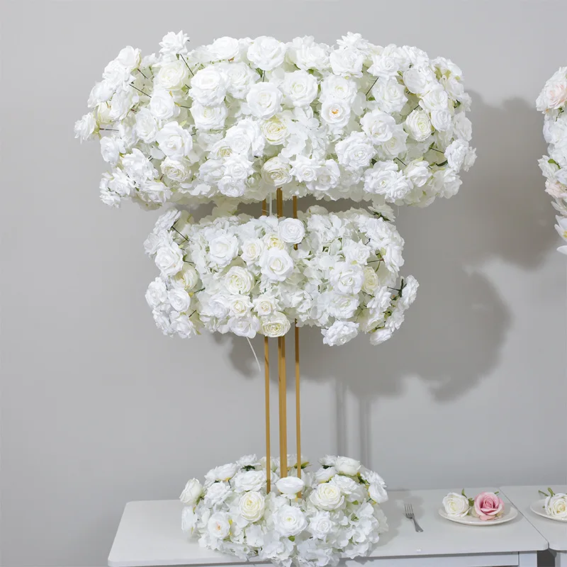 

Simulation flower art new dining table placed hydrangea roses