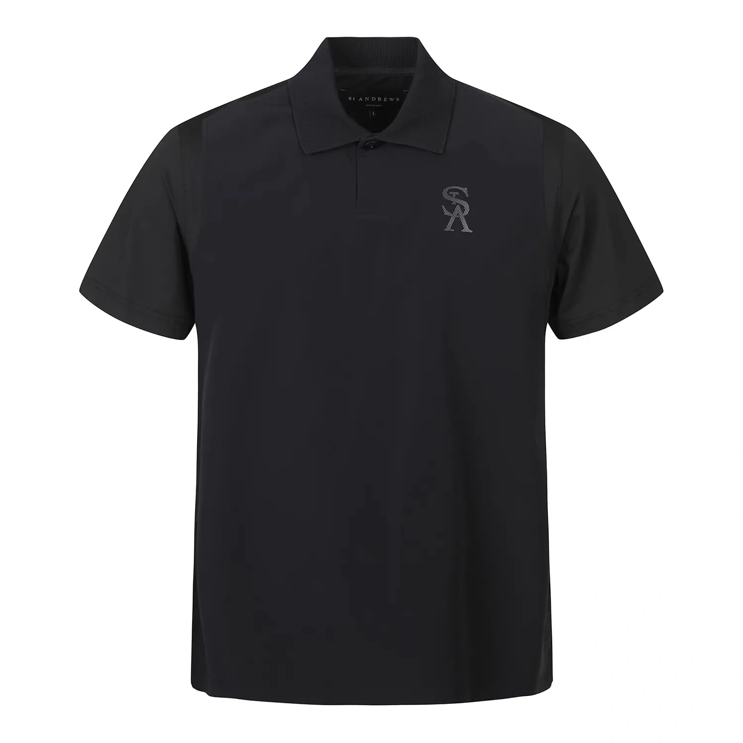 St ANDREWS Men Golf Polo Shirt Short Sleeve Quick Dry Breathable Striped Collar Sports Tops Christmas Gift for Men