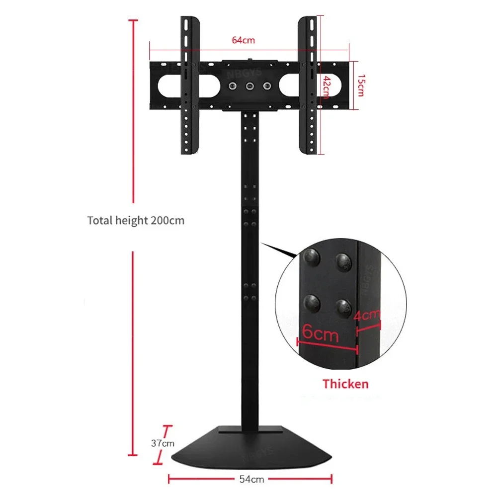 LCD Mobile Wall Mount Brackets Horizontal and Vertical Screen Rotating Floor Bracket Universal 32 40 55 65 70-Inch Fan Base