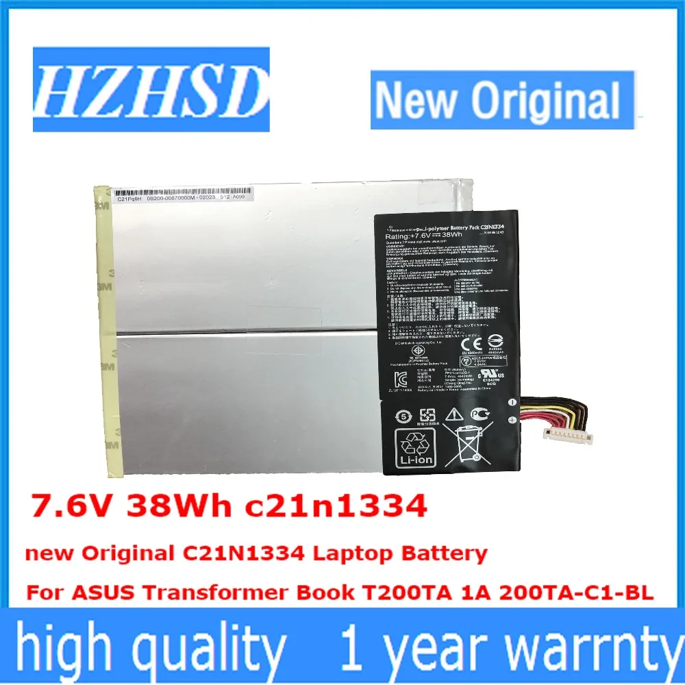 Bateria Original Nova do Portátil de 7.6v 38wh C21n1334 C21n1334 para o Livro T200ta 1a 200ta-c1-bl do Transformador de Asus