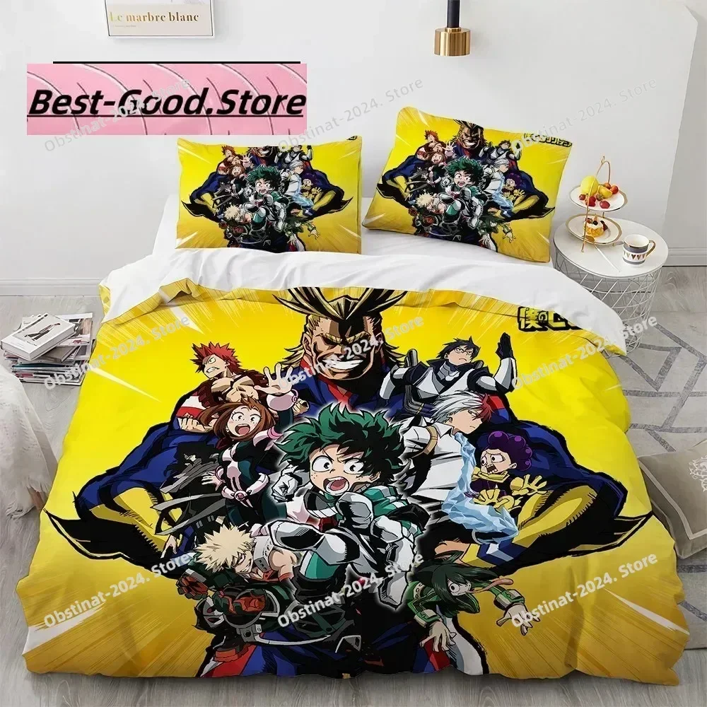 3D Anime My Hero Academia Bedding Set Duvet Cover Full Queen King Size Pillowcase Bed Printed For Aldult Kid Bedroom Single Twin