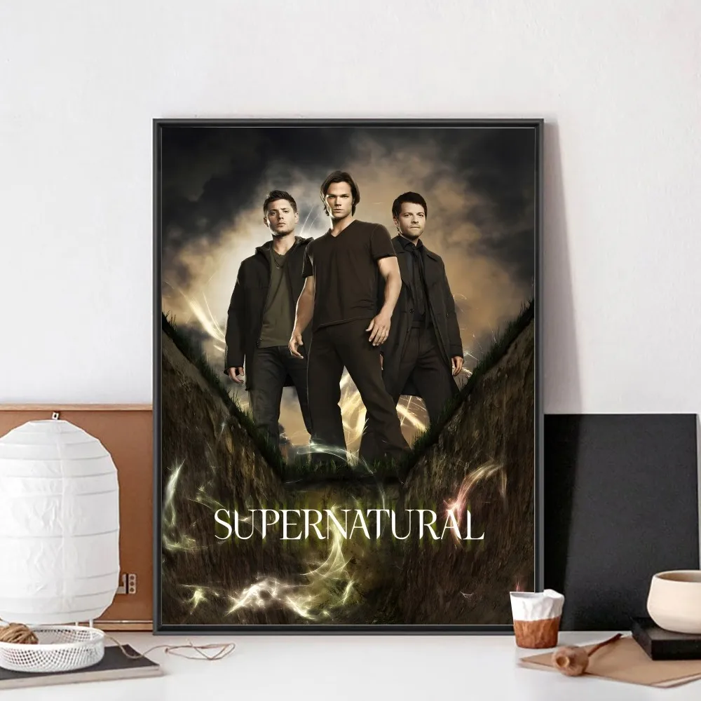 TV Play Series S-Supernatural Movie Nordic Posters Kraft Paper Vintage Poster Wall Art Painting Study Stickers  Wall Painting