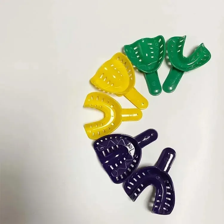 Einweg-Dentalabdrucklöffel aus Kunststoff, glatte, abgerundete Kanten, Dentalwerkzeuge für die Mundpflege, Zubehör für den täglichen Gebrauch in der Klinik – Detail 4