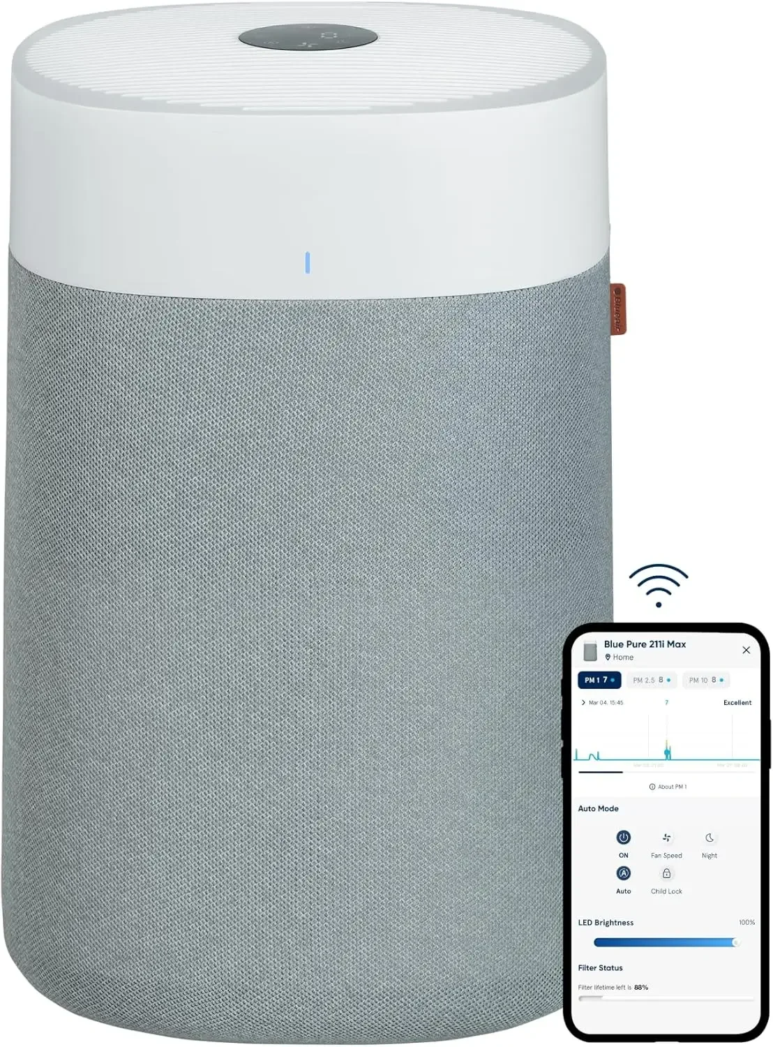 Air Purifiers for Large Rooms, Cleans  In One Hour, Smart Air Cleaner For Home, Pets, Allergies