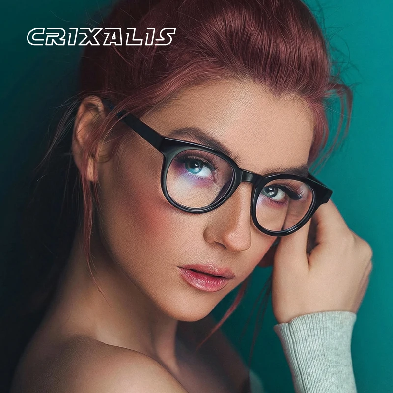 CRIXALIS Runde Blaulicht-Brille für Damen – Fortschrittliche Blaulicht-blockierende Computerbrille für Herren – Bildschirmmüdung und UV-Schutz