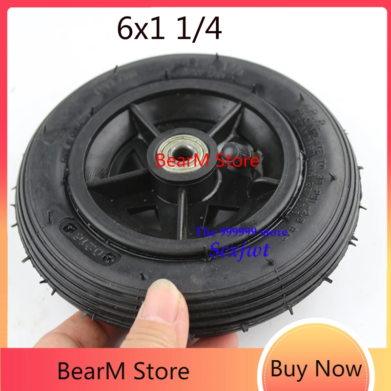 

6x1 1/4 tyre 6 Inch Pneumatic Tire Motorcycle150MM Scooter Inflation Wheel With Hub Inner Tube Electric tire