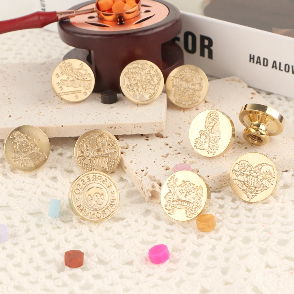 Magical Boy Series Wax Seal Stamps Eagle and Book Halloween Patterns for Decorating Wedding Parties Envelopes Invitations