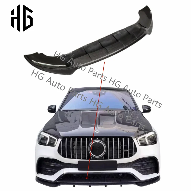 

Upgrade to LD Style Real Carbon Fiber Front Bumper Splitter Lip For Mercedes GLE350 GLE53 Coupe W167 Car Front Lip Accessories