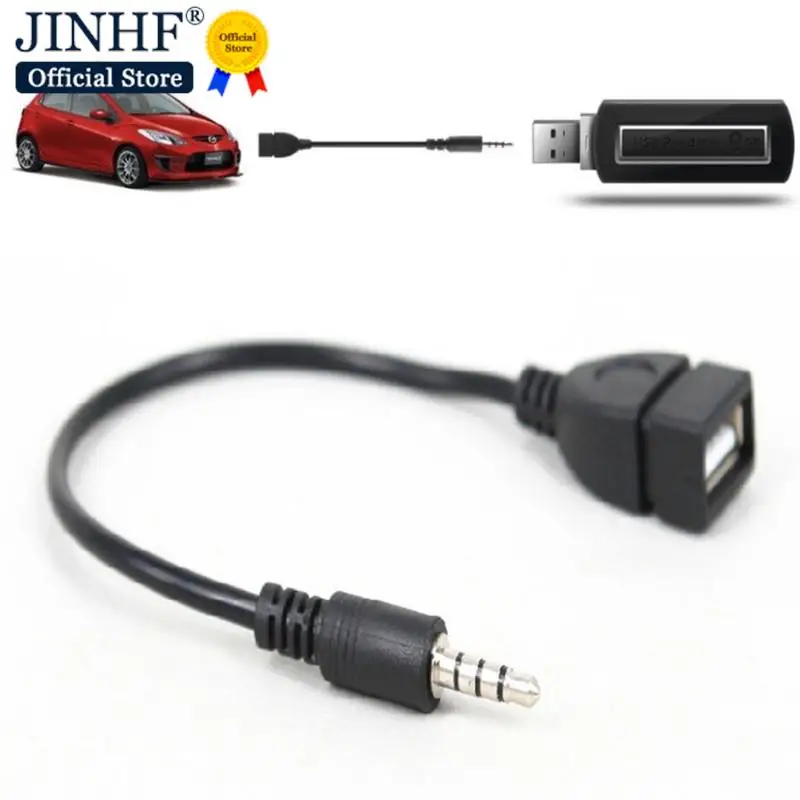 

Hot sale 3.5mm Male AUX Audio Plug Jack To USB 2.0 Female Converter Cable Cord For Car MP3