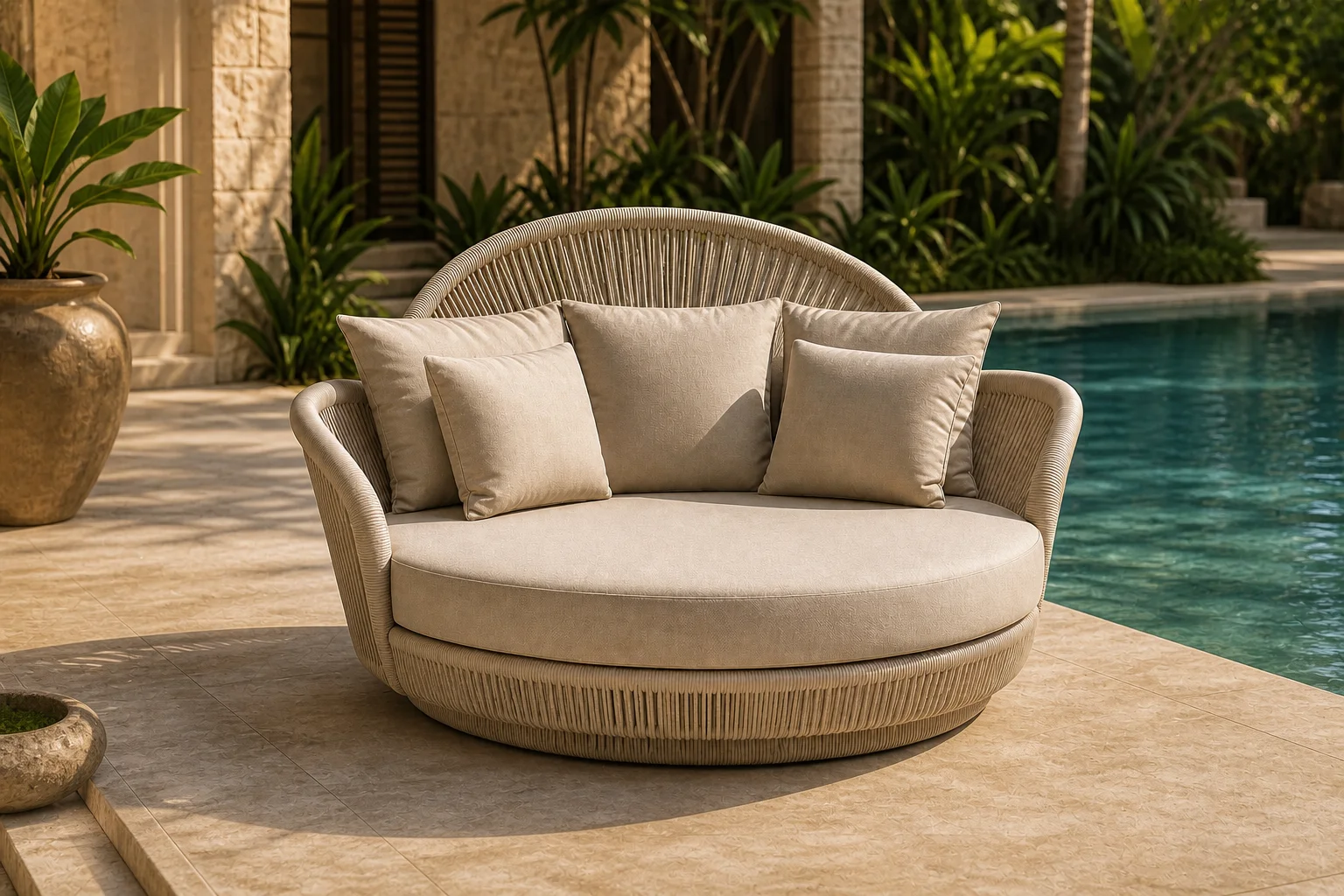 Dış Mekan Yuvarlak Rattan Kane - Outdoor Furniture Without Cushions incelemesi ve fiyatı