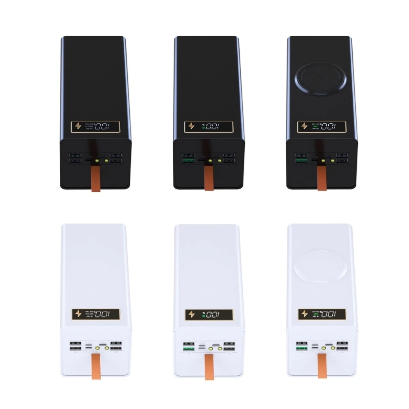 

1pc Portable 18650 Battery Case Box Power DIY Shell With Digital Display USB QC3.0 PD Quickly Charging Wireless Charging