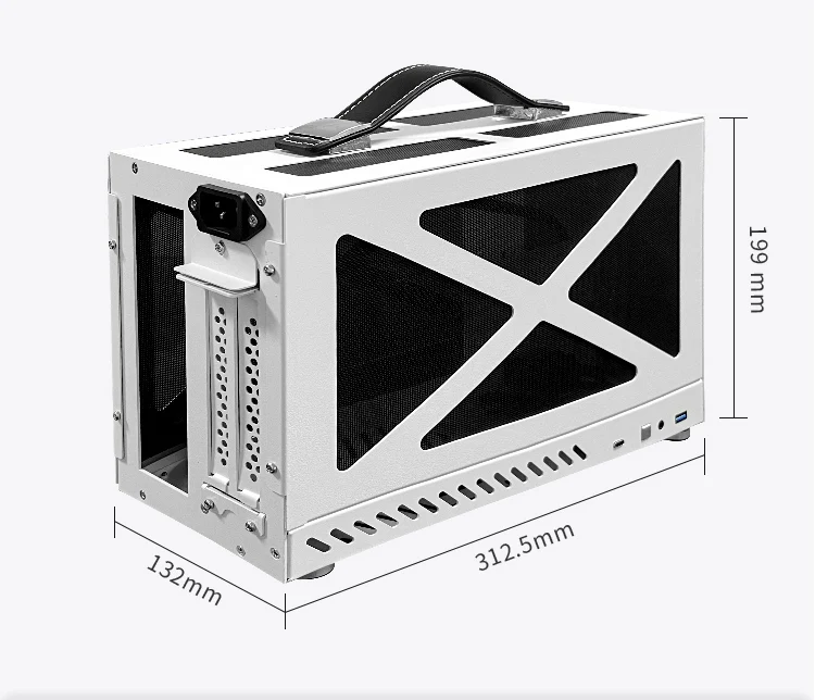 Portable mini Minicomputer case Desktop ITX Motherboard SFX Power Office diy housing non-K66