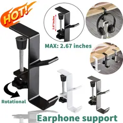 gaming headset support aluminum alloy hang headphones cradle adjustable Headset support Under Desk Headset Rack Holder Bracket