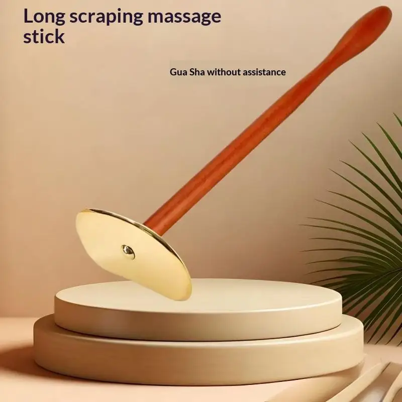 Gua-Sha-Tool aus Holz und Messing – Natürliche Massage für Gesicht/Körper, Lymphdrainage, Hautpflege und Schmerzlinderung – Detail 5
