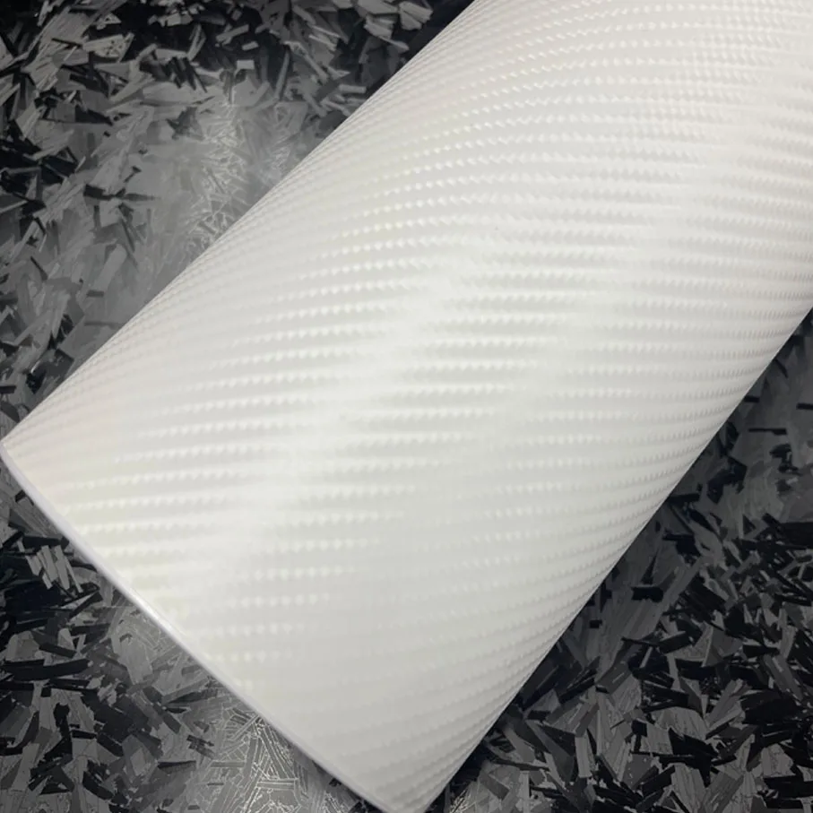 

Premium quality Semi Gloss 4D White Carbon Fiber Car Sticker And Decals Car Wrapping Vinyl Size: 10/20/30/40/50/58cm x 152cm/Lot