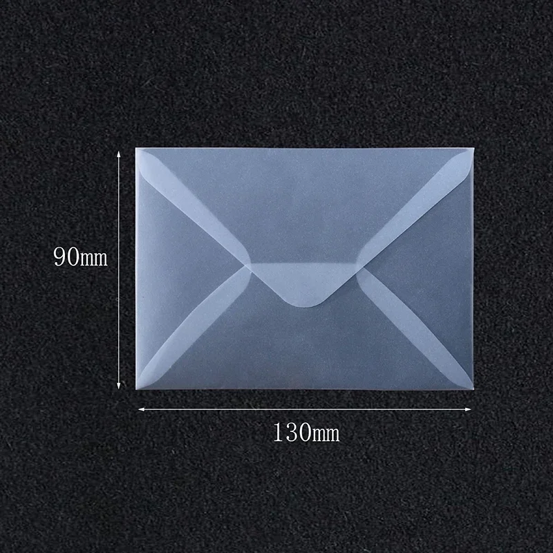 20pcs/lot Translucent Blank Envelope for Invitations Postcards Giftbox Message Envelopes Wedding Business Stationery Storage Bag