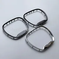 For Dodge Challenger JEEP SRT Car Steering Wheel Horn Cover Center Cap Square Frame Emblem OEM Replacement 18 Pins Chrome Black