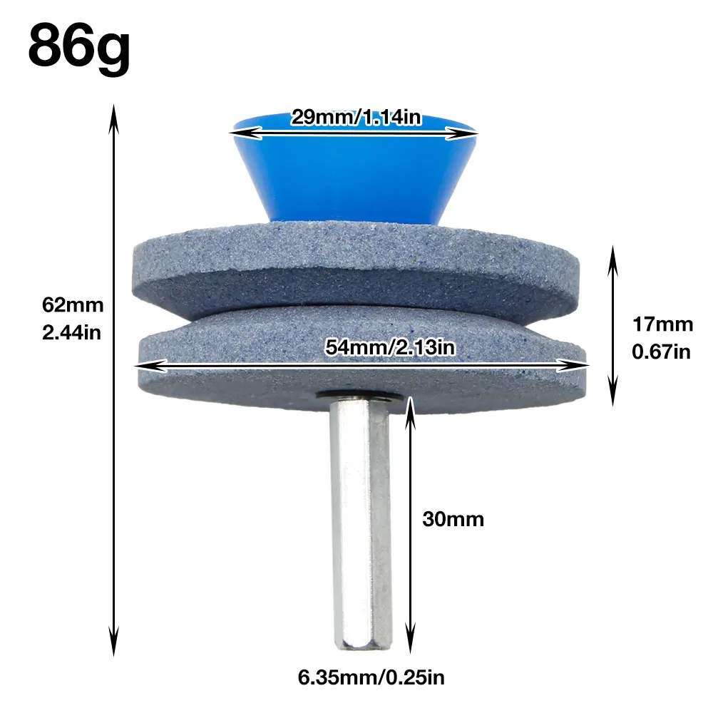 Piedra de afilar eléctrica para cuchillos, afilador de cuchillos resistente al desgaste para cortacésped, herramienta de afilado con cabezal de molienda.