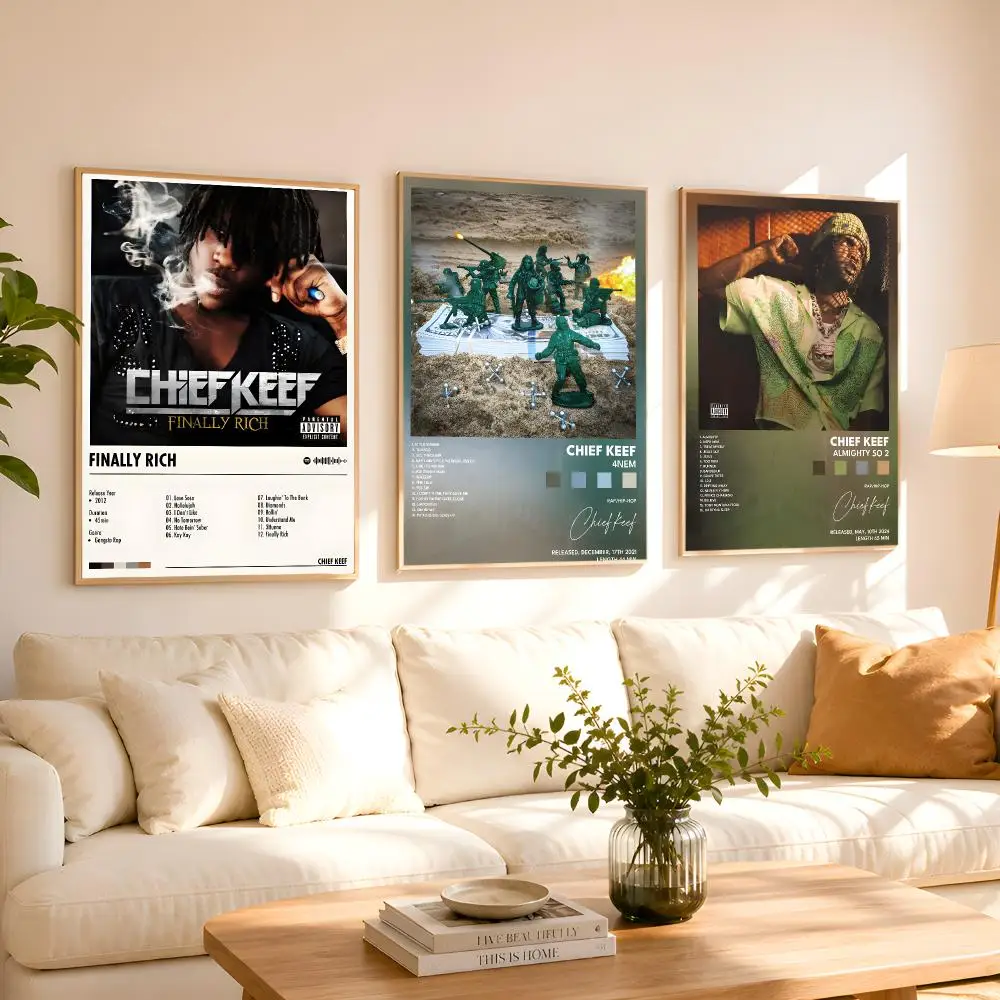 Singer C-Chief Keef Poster 1PC HD Matte Peel And Stick Wall Decor For Bedroom Living Room Dorm Office