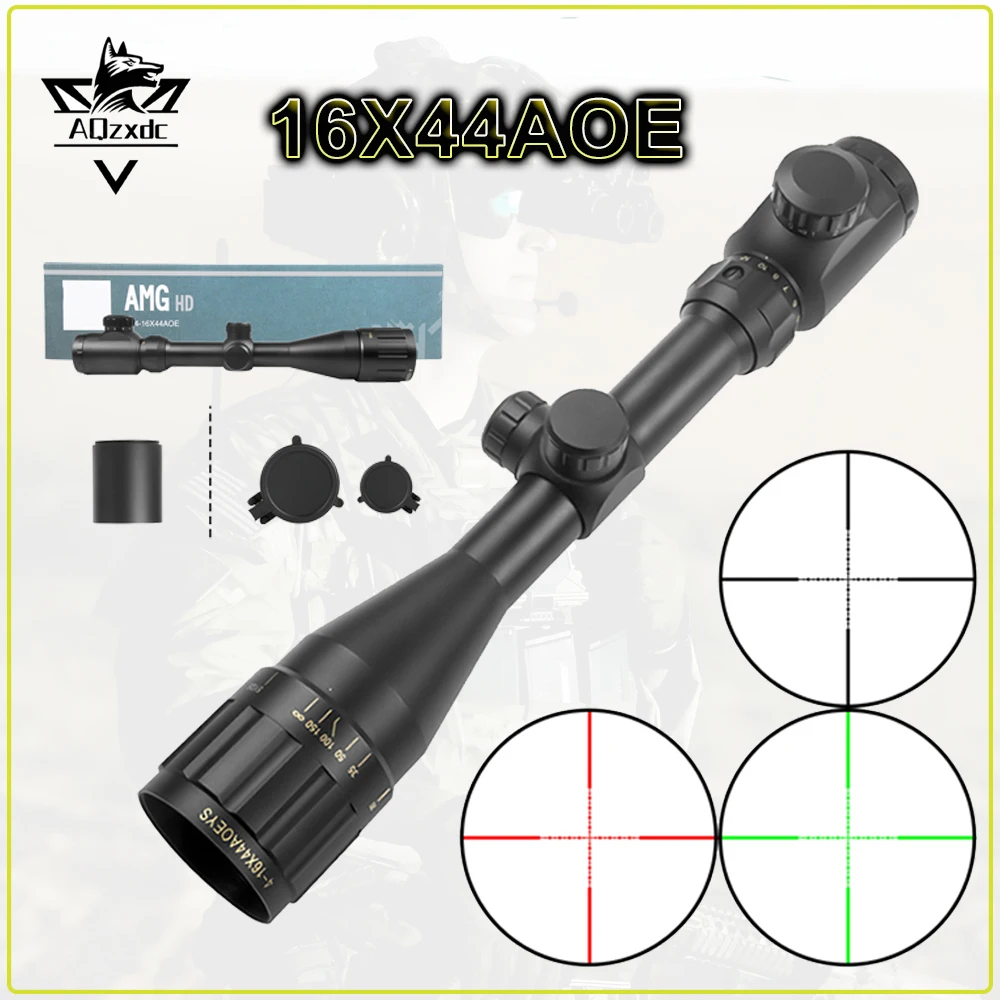 

Tactical 16X44AOE Rifle Scope Airsoft Long-Range Optical Scope With Red Green Illumination Lighting for Hunting Shooting CS Game