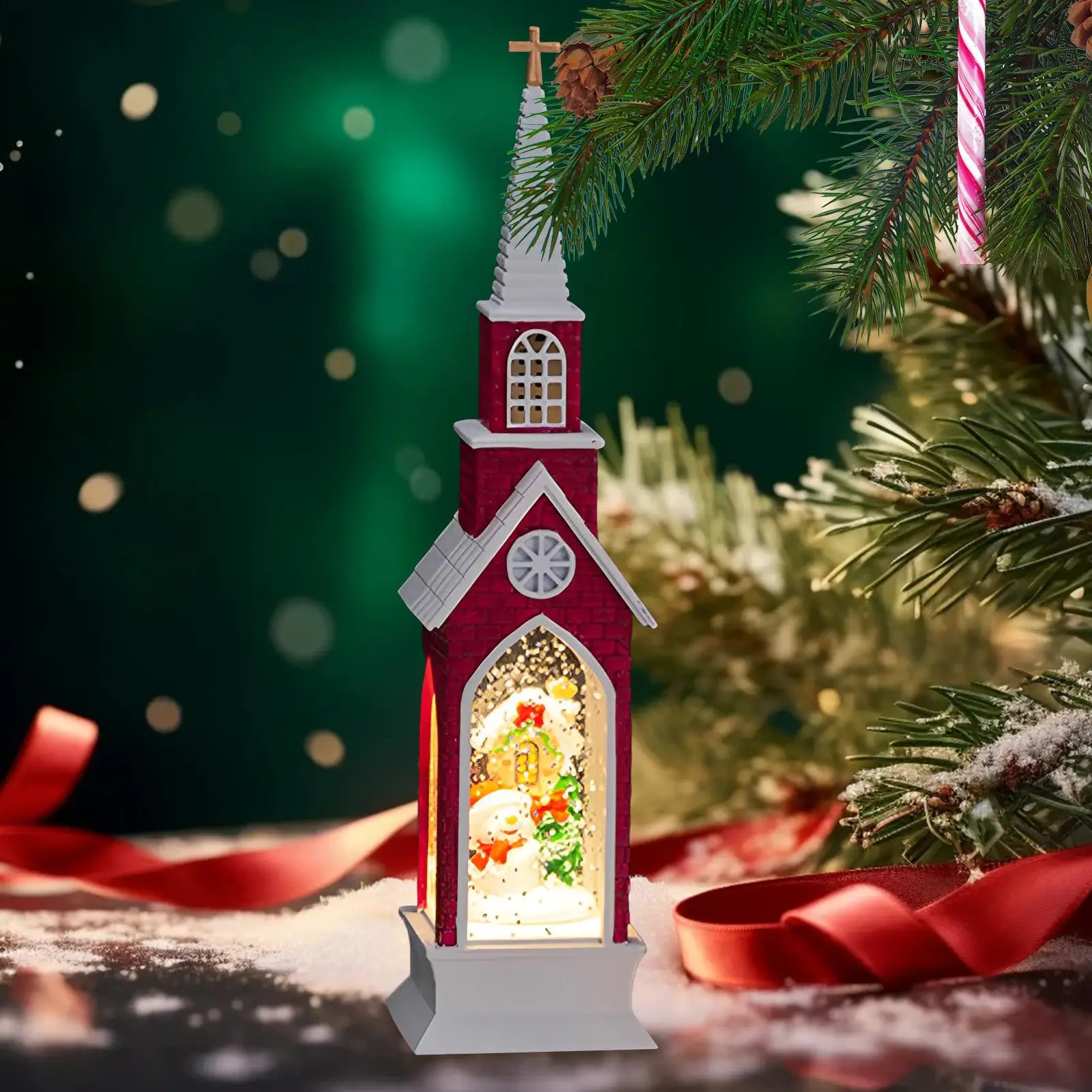 

Christmas Lamp LED Desktop House Design Lantern Santa Snowman Tree Christmas Table Lamp for Adults Teens Families Home Table