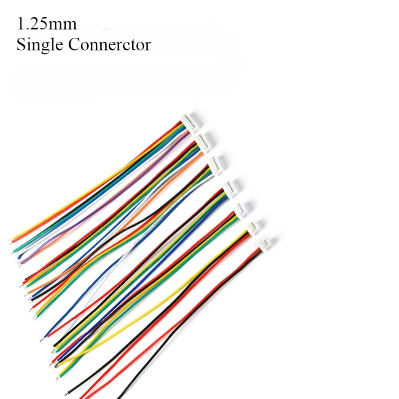 

10pcs SH1.0MM/ZH1.5MM/XH2.54MM/PH2.0MM/1.25MM Single Side Male Plug Connector with 2P/3/4/5/6/7/8/9/10Pin 10cm 20cm Wire