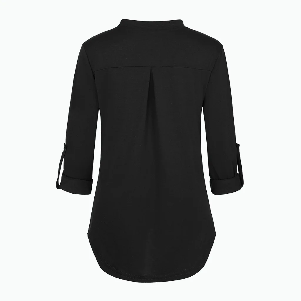 Damen Umstands-Still-T-Shirt mit V-Ausschnitt, einfarbig, langärmelig, Still-Tops, Kleidung für schwangere Frauen – Detail 15
