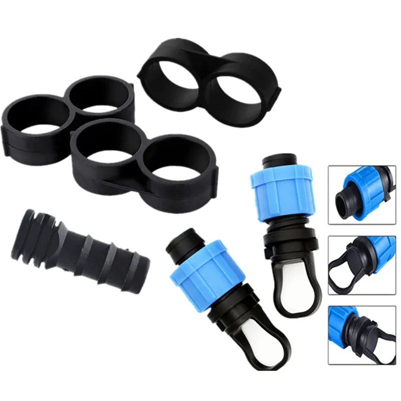 16mm Drip Tape End Plug Household Irrigation Adapter Garden Hose Connector Agriculture Greenhouse Drip Tape Fittings
