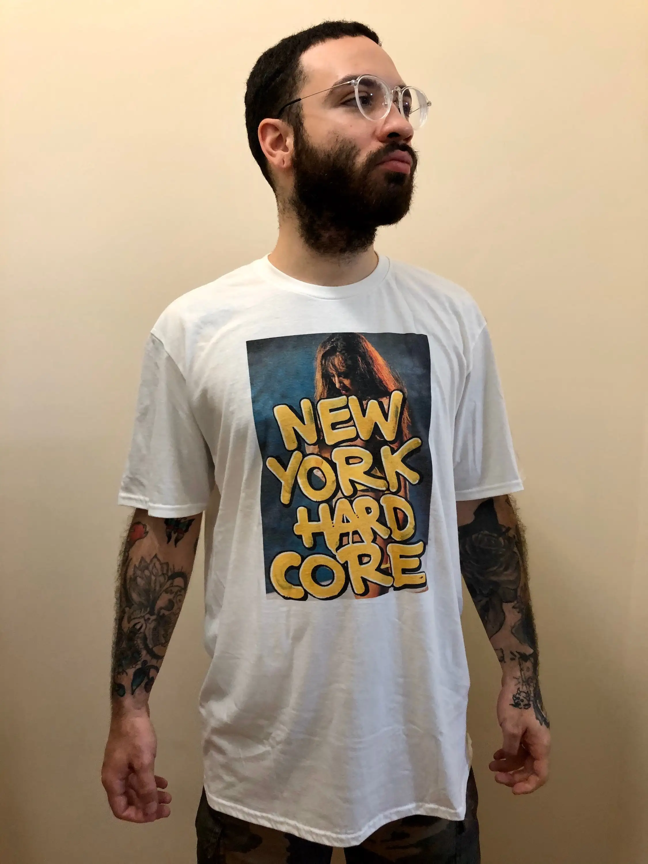 New York Hard Core Nyhc White T Shirt By Mel One Free Domestic Shipping