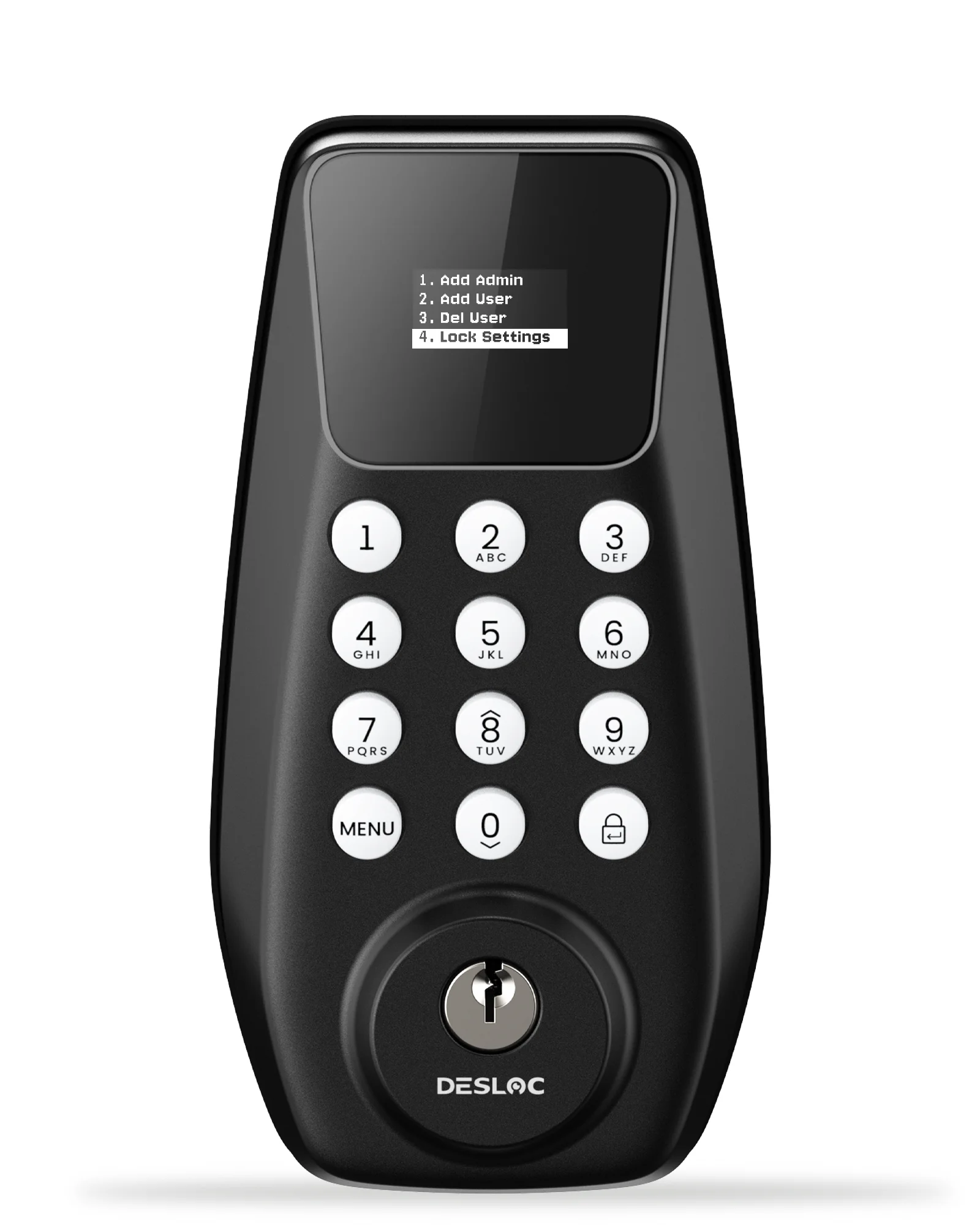 

Умный замок-защелка DESLOC C100-W с кодовой панелью для входной двери, без ключа, простая установка, в комплекте 2 ключа