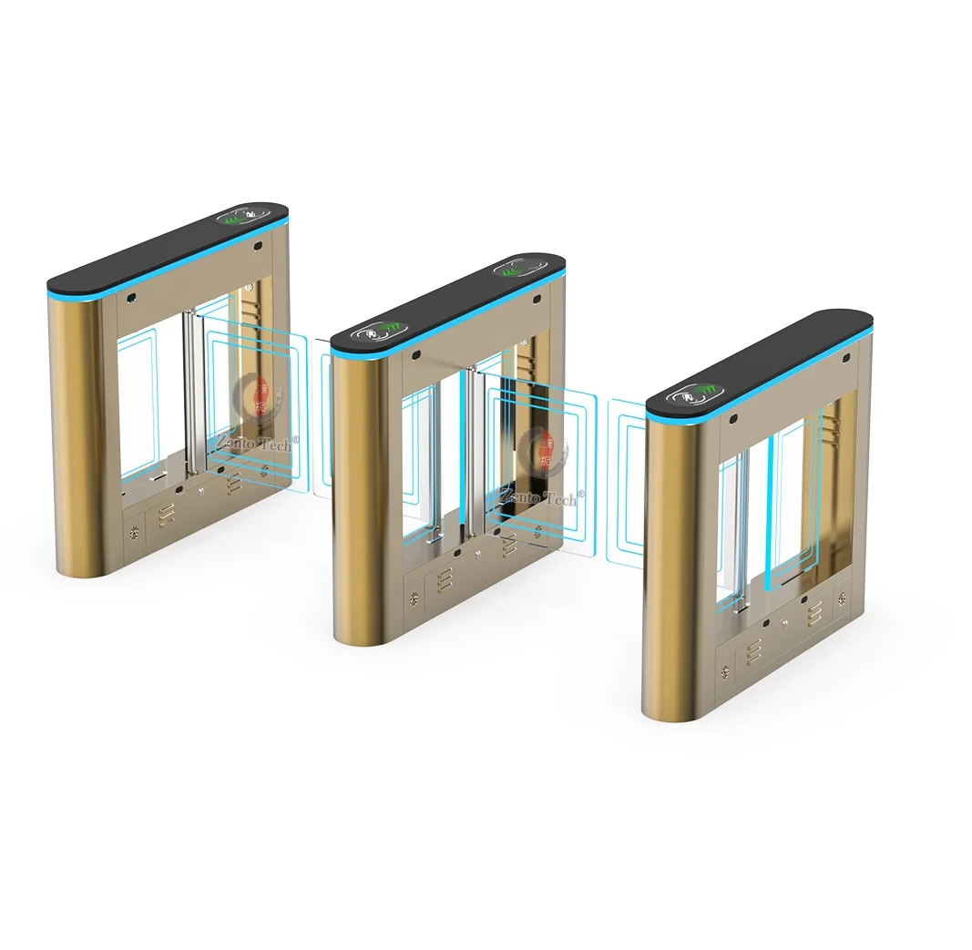 Entrance Automatic Security Face Recognition 304 Stainless Steel Small Swing Turnstile Barrier Gate Fast Speed Access Control