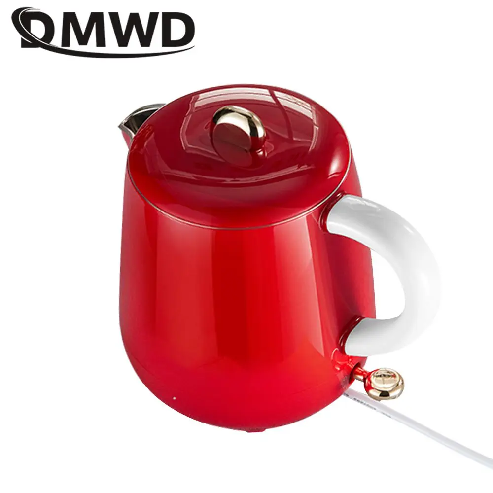 DMWD 0.6L Electric Kettle Mini Water Heating Machine Tea Maker Coffee Pot Office Boiler Warmer Heater 304 Stainless Steel 220V