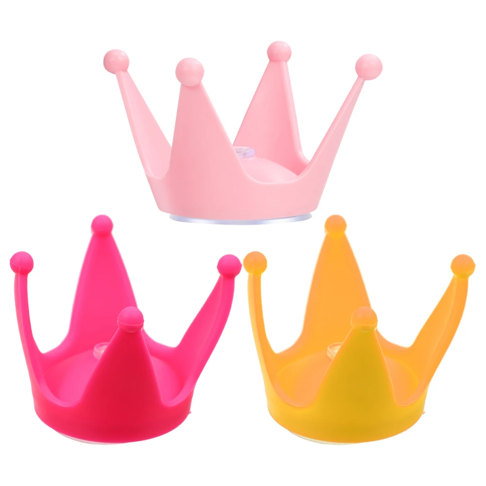 

3pcs Motorcycle Decoration Crown Shape Durable Silicone Suction Cup Easy Installation Bike Ski Accessories