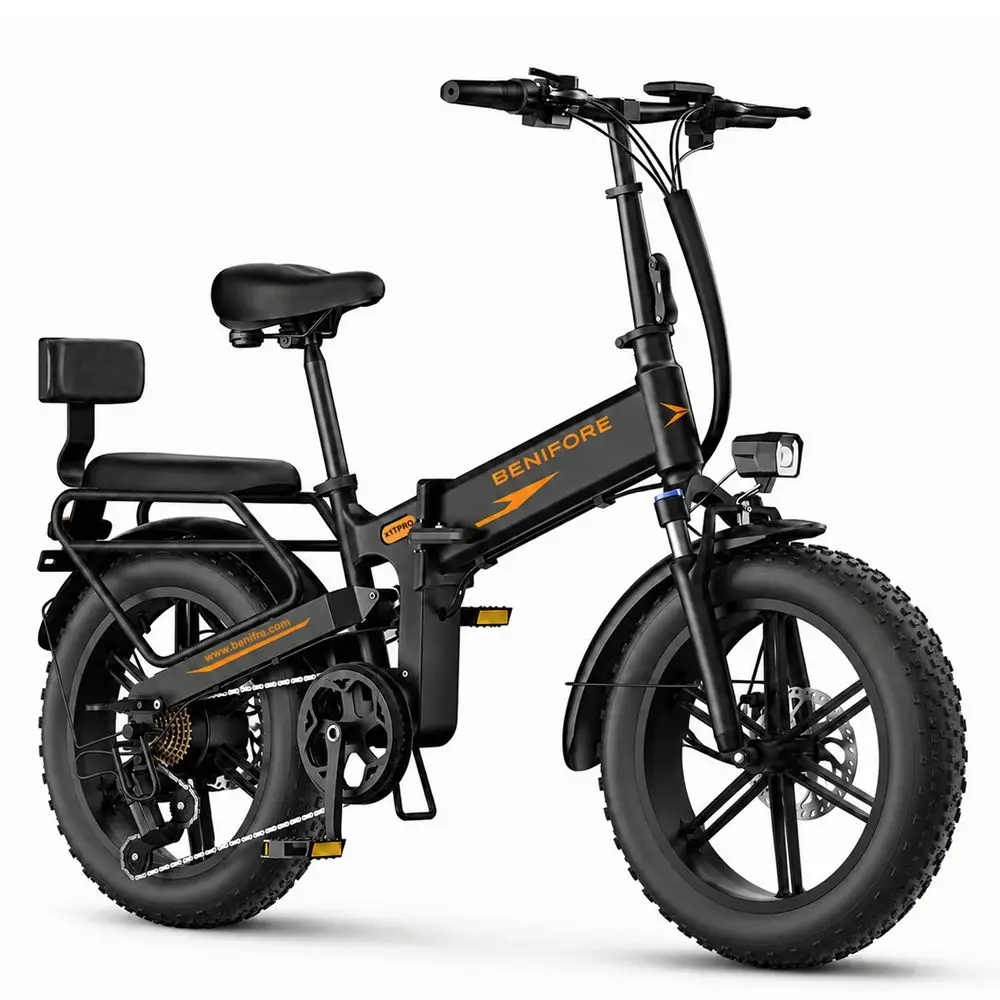 Electric Bicycle Benifore X1T Pro 20" Tire Top Speed 35Mph Fully Suspended Adult Electric Bike 48V 20Ah Battery Dual Disc Brakes 90NM Max Range 65Miles LCD Display New
