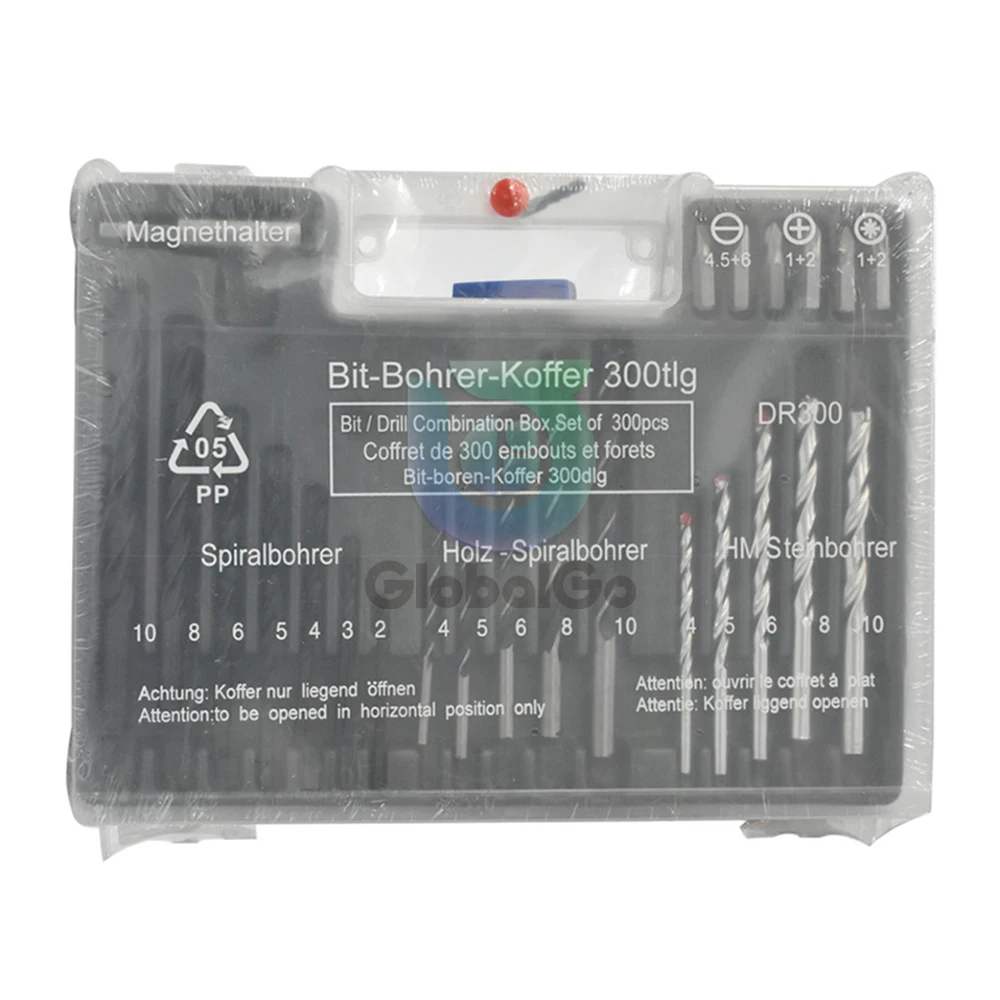 Set di 300 pz/set multi-funzione di trapano a vite a spirale metrica set di foratura per trapano in metallo lavorazione del legno fai da te Set di accessori per utensili