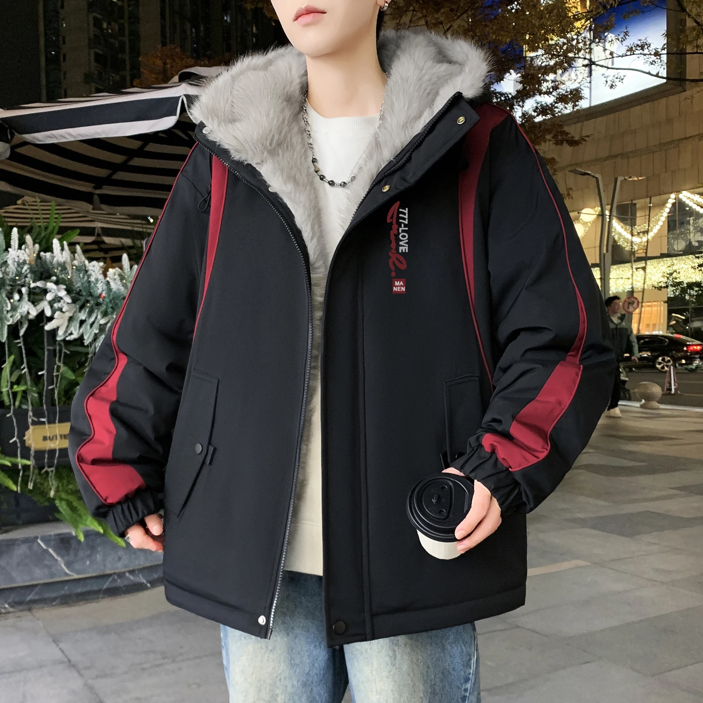 

Новая зимняя утепленная хлопковая куртка Mountain Eagle с капюшоном для мужчин и молодежи, на флисовой подкладке, свободного кроя, модная, теплая, хлопковая верхняя одежда