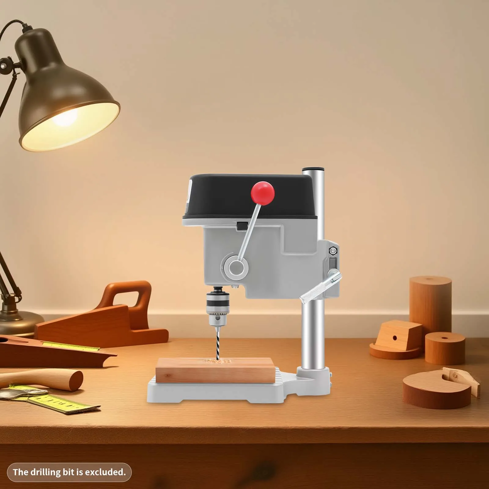 Taladro de banco eléctrico con cable de 340W, 3 velocidades ajustables (8000-16000RPM), mini taladro de mesa portátil para madera, manualidades de bricolaje, 110V
