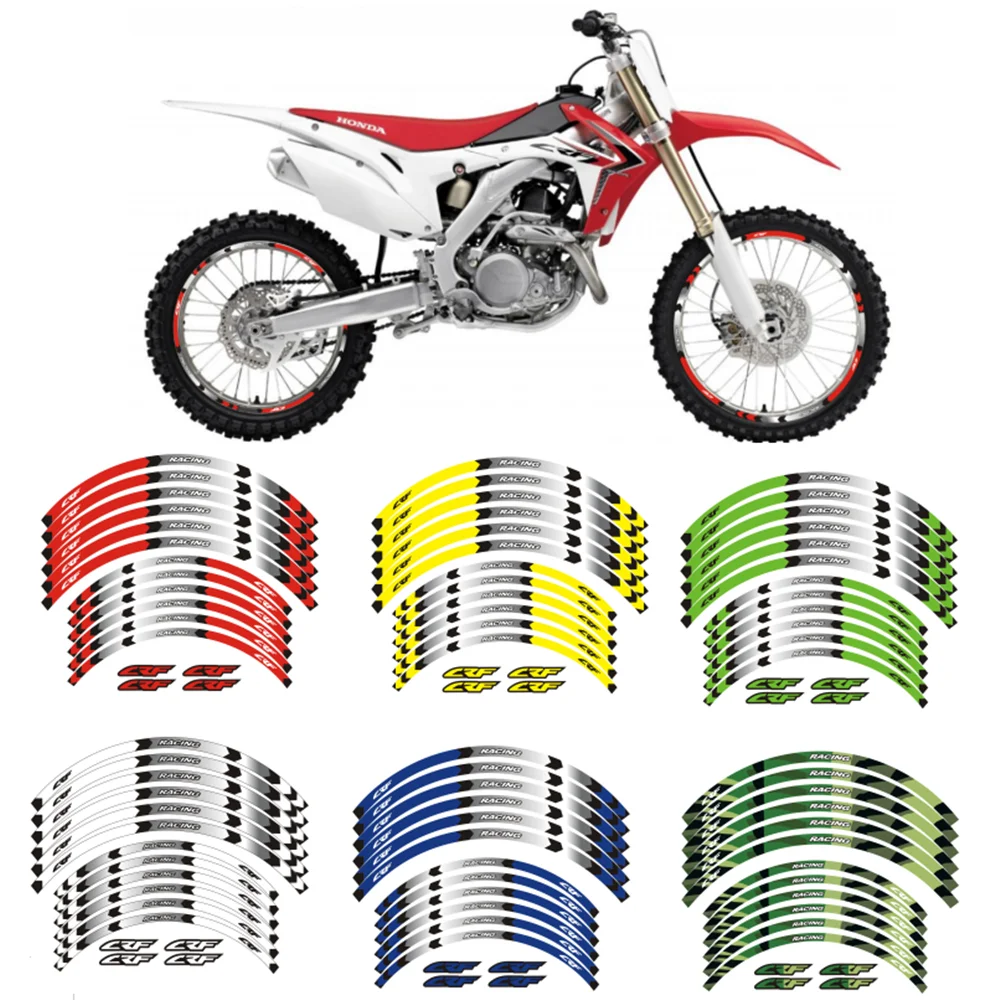 

FOR Honda CRF 450RX 450X 450L 250RX 250X 250L 250F 230L 230F "21 "18 RIM WHEEL STRIPES STICKERS Tire Rim Wheels Stickers Decals
