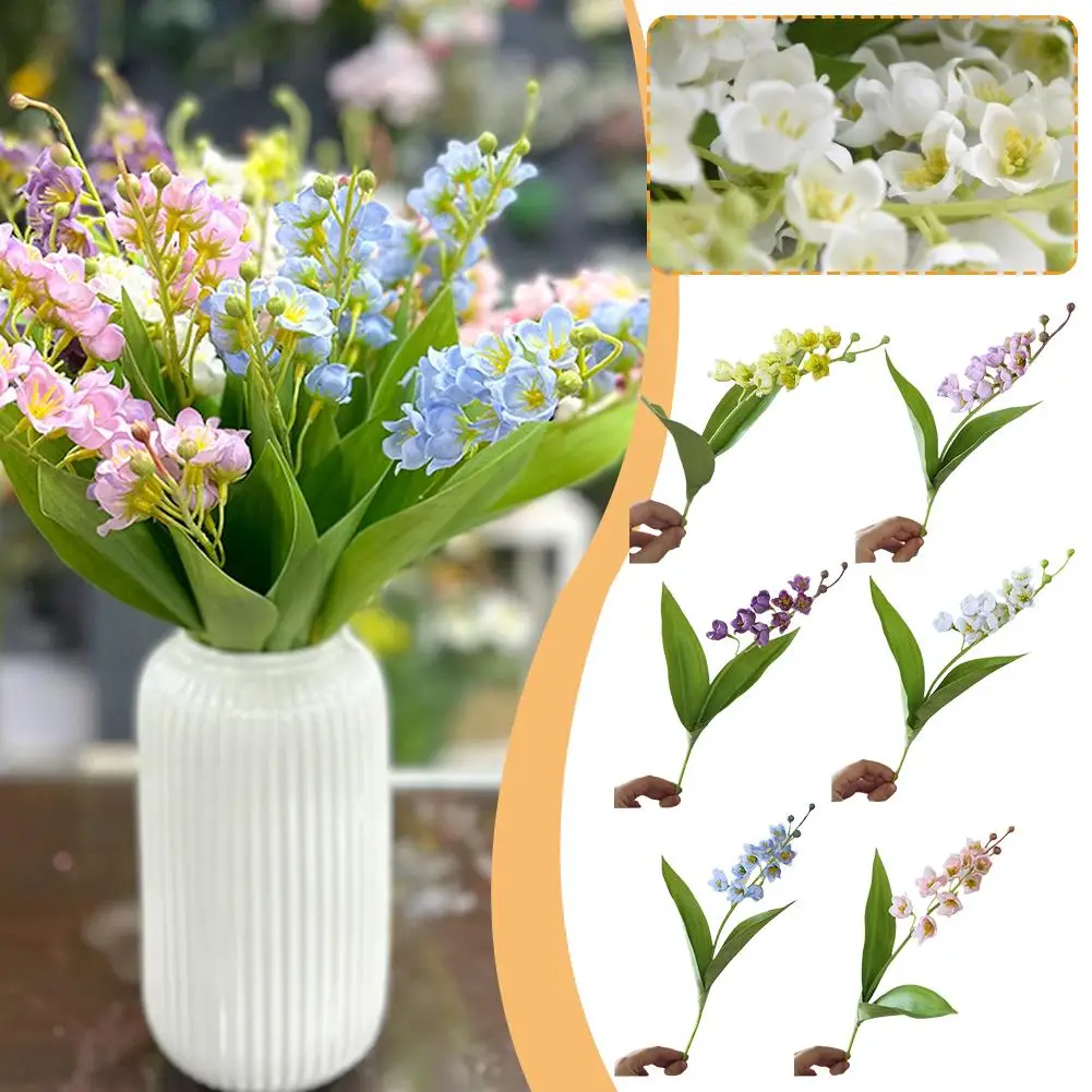 1 Stück handgemachte simulierte Glocke Orchidee Blumen bunte Blumen arrangement einfache künstliche Orchidee für Party a9z8