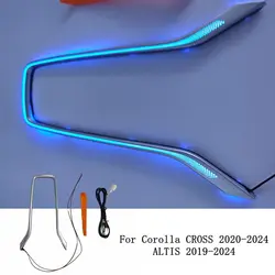 Car LED Central Cup Holder Atmosphere Ambient Light Interior Decorative Lamp For Toyota Corolla CROSS /Altis 2020-2024