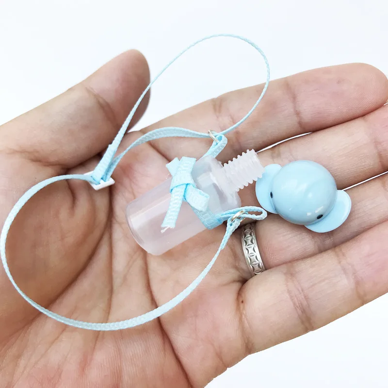 Mini Doll Water Bottle Model Miniature Kettle With Lanyard For 1/4  1/6 OB11 DollHouse Accessories Outdoor Bottles Decoration