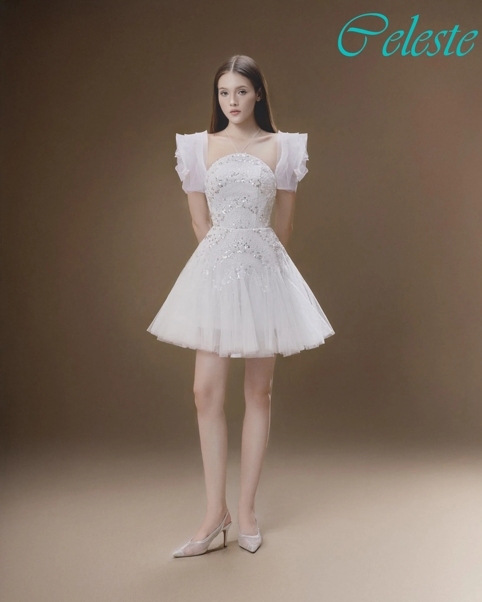 Robe de soirée trapèze personnalisée, col carré, élégante, formelle, de haute qualité, à la mode, délicate, robe de bal de tempérament