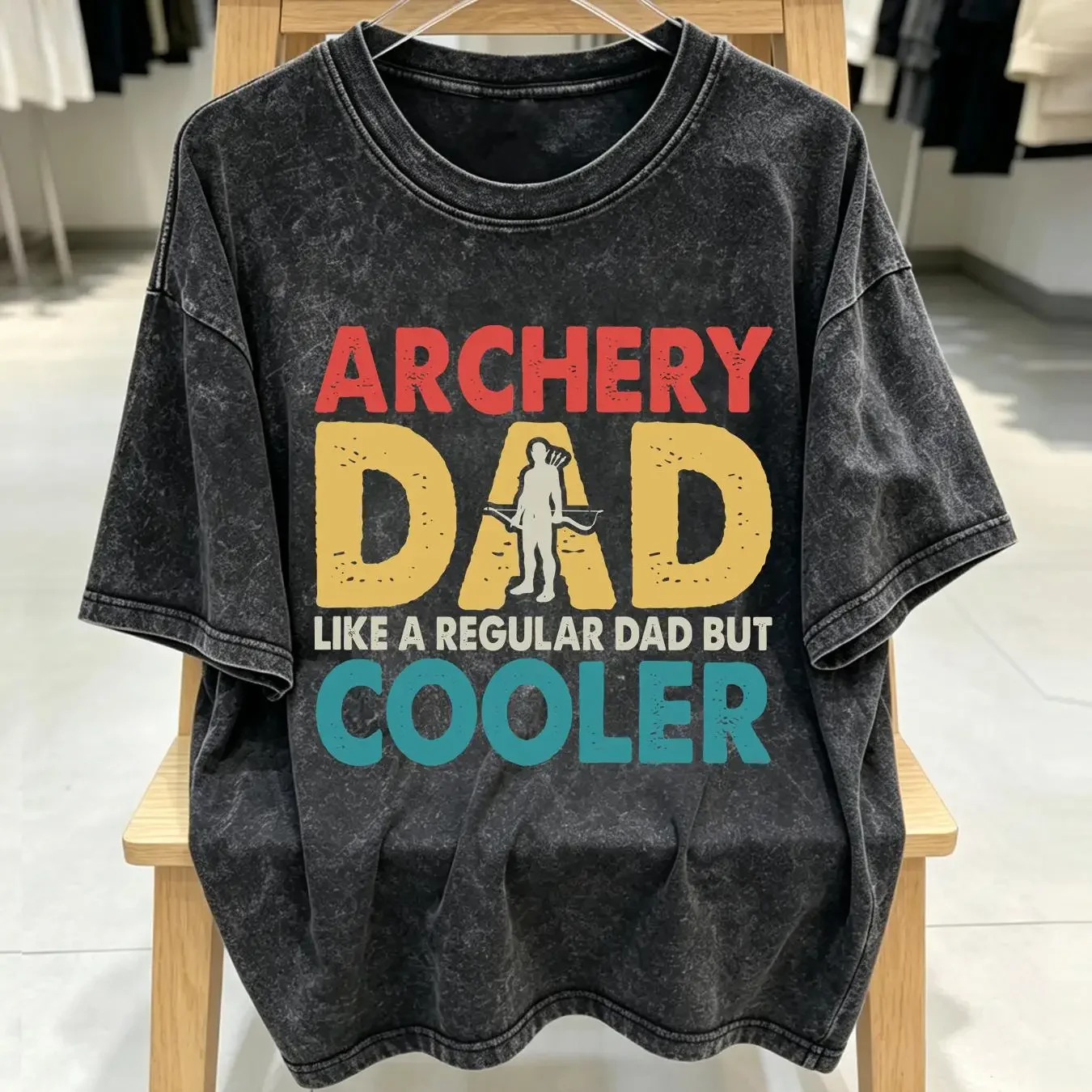 washed T Shirt Archery for Dad Cool Best Ever Fathers Day Lover s Papa long or short sleeves vintage Washed