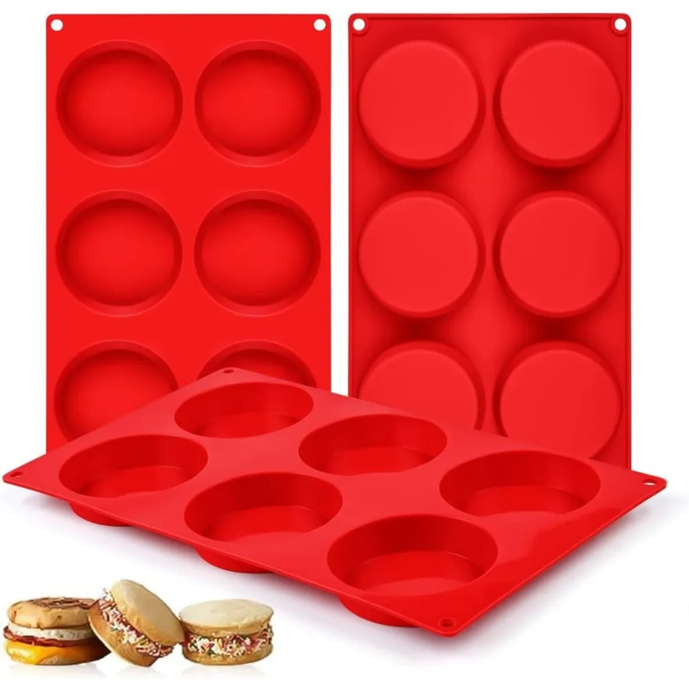 

3-Pack Silicone Baking Molds for Muffins, Pies, and Egg Bites - Nonstick & Oven Safe