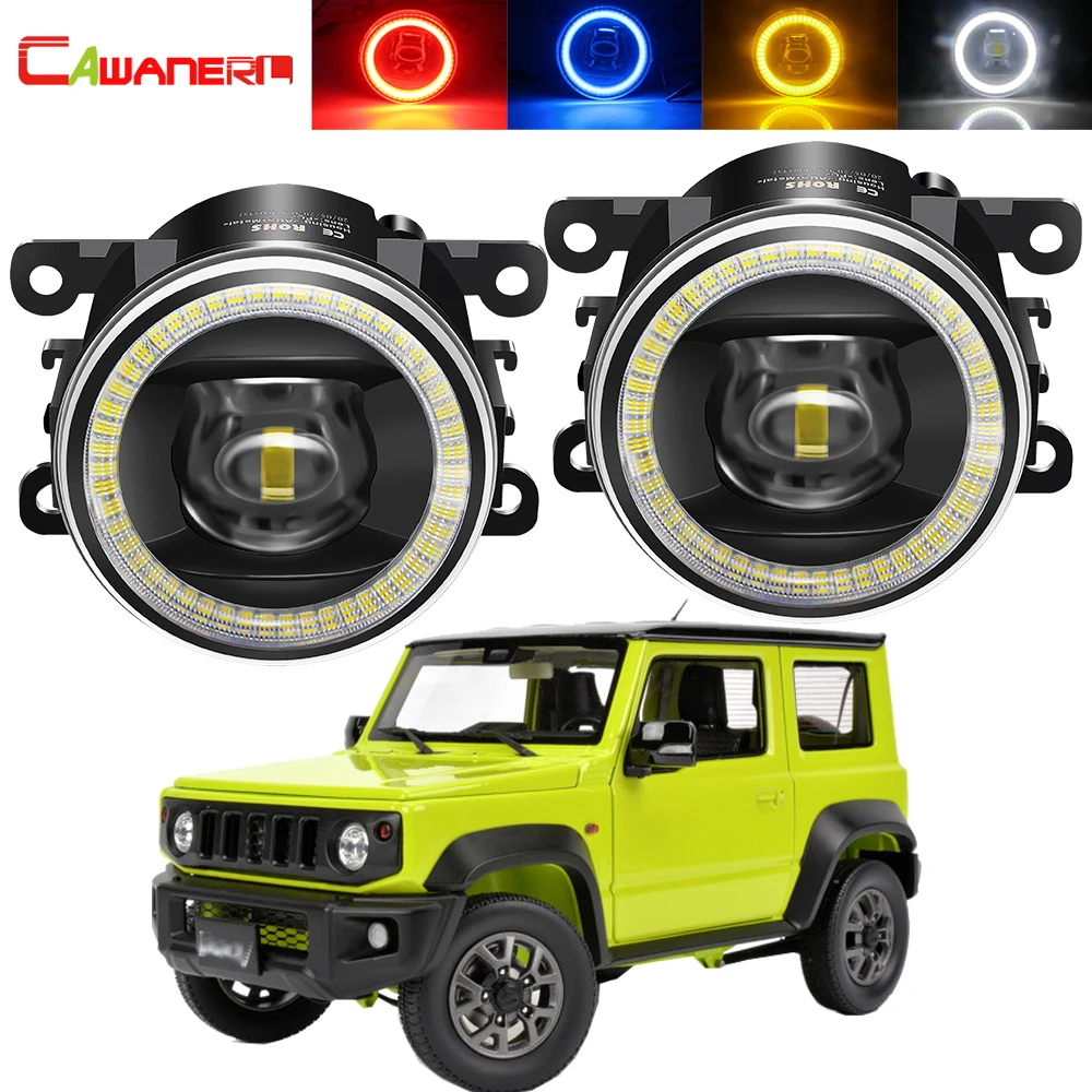 

2 шт. противотуманные фары в сборе для Suzuki Jimny JB64 JB74 2018-2020 40 Вт 4000LM Автомобильные светодиодные противотуманные фары «ангельские глазки» дневные ходовые огни DRL 12 В