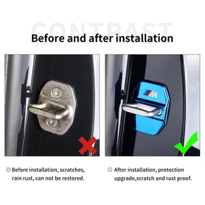 4 PCs Auto -Türschlossabdeckungsaufkleber Werkzeuge BMW -Zubehör 5 F20 E39 F10 F10 F30 E46 E46 E60 G60 X5 E87 F11 G20 G32 G30 7 Hauptverkauf Farol F1000 - №2