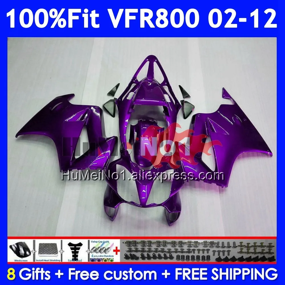 Interceptor For HONDA VFR800 VFR 800RR 800 RR 2002 2003 04 New Purple 2005 2006 2007 46No.36 VFR800RR 08 09 10 11 12 Fairings