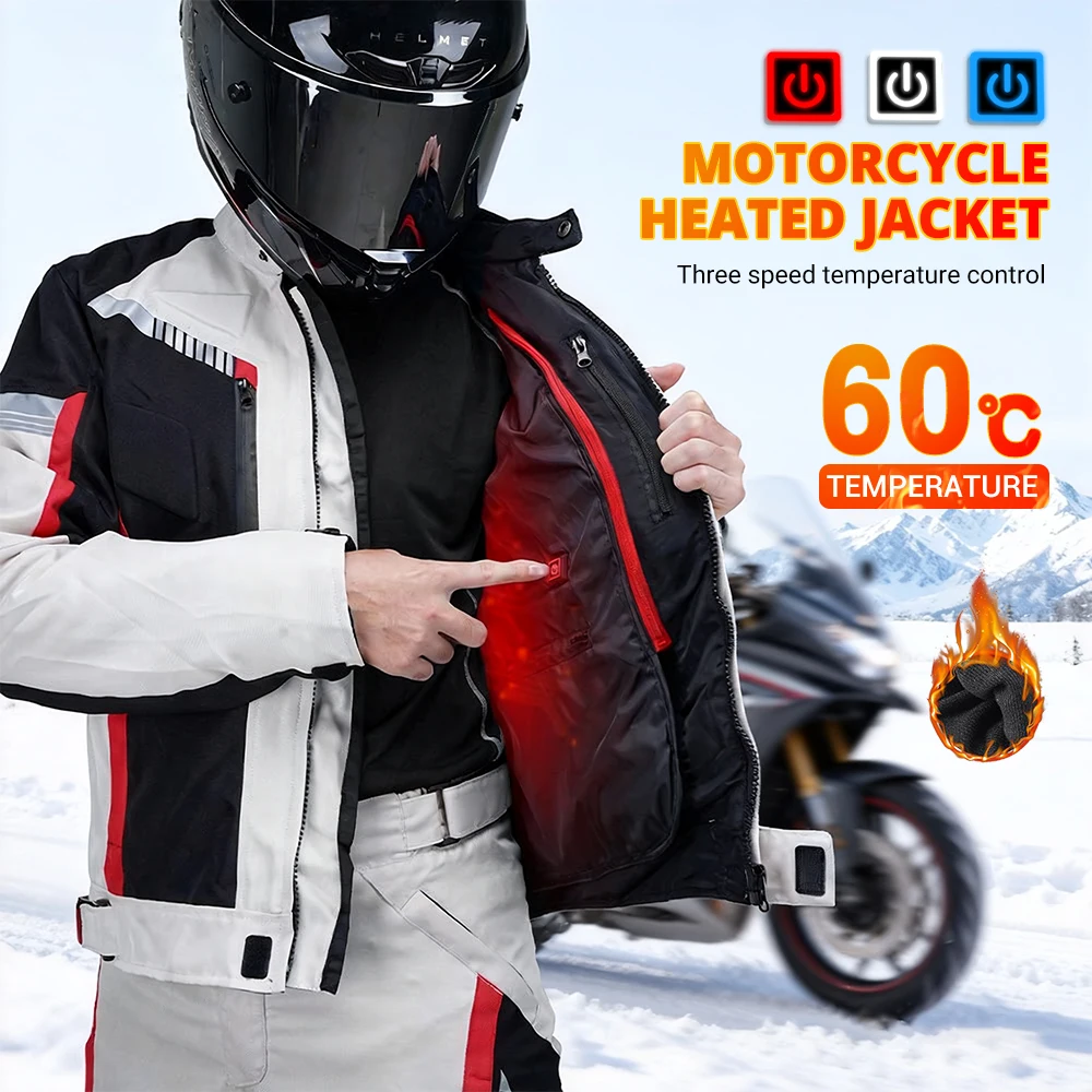 

Motorcycle Heated Jacket Winter Heating Motorcycle Jacket USB Electric Heated Jackets CE Protective Gear Motorbike Heated Clothe